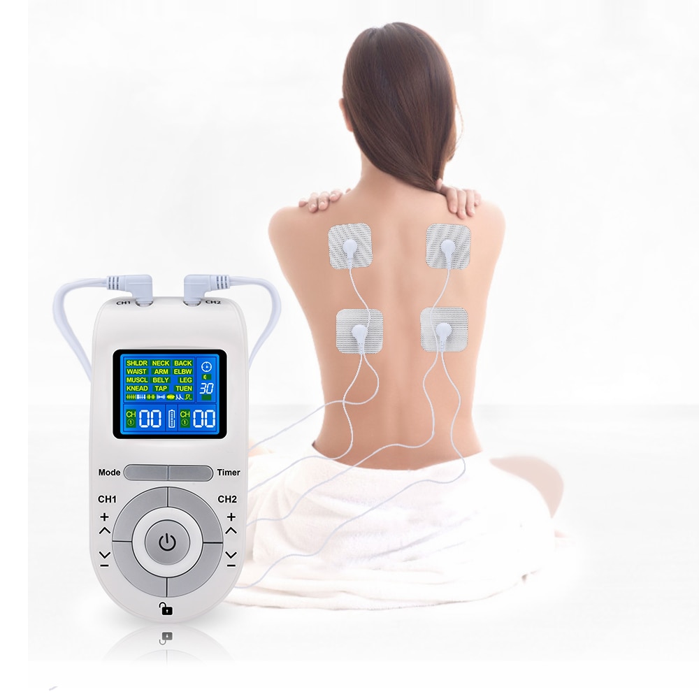 12 Modes Tens Unit Machine with 4 Electrode Pads