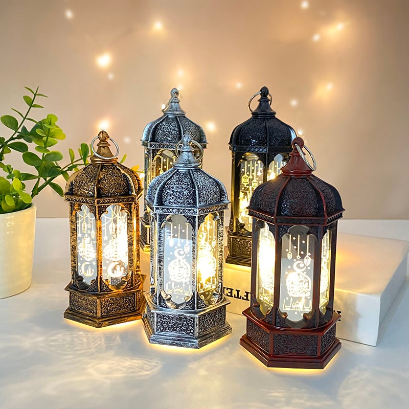 1pc Eid Mubarak Lantern Antique Small Lamp