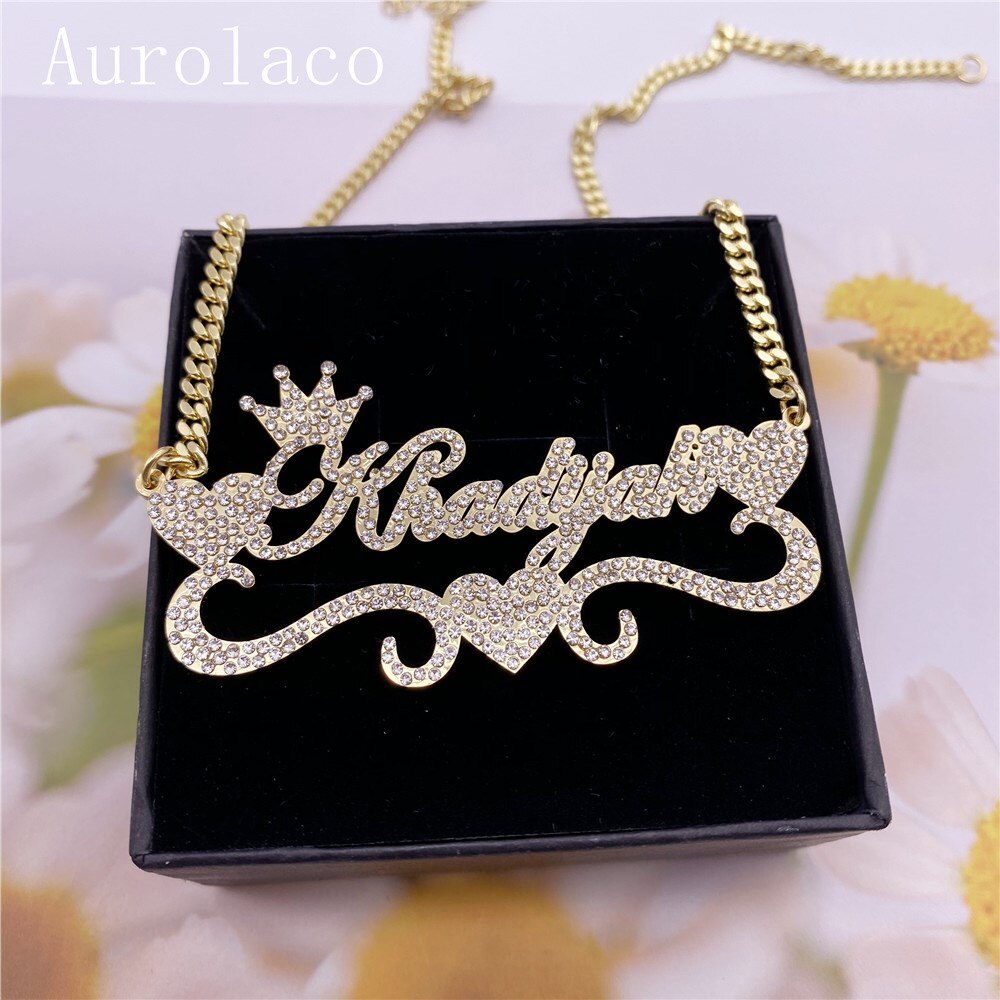 Customized Name Necklace with Diamond Custom