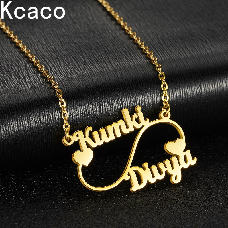 Customized Necklaces with 2 Names for Couple