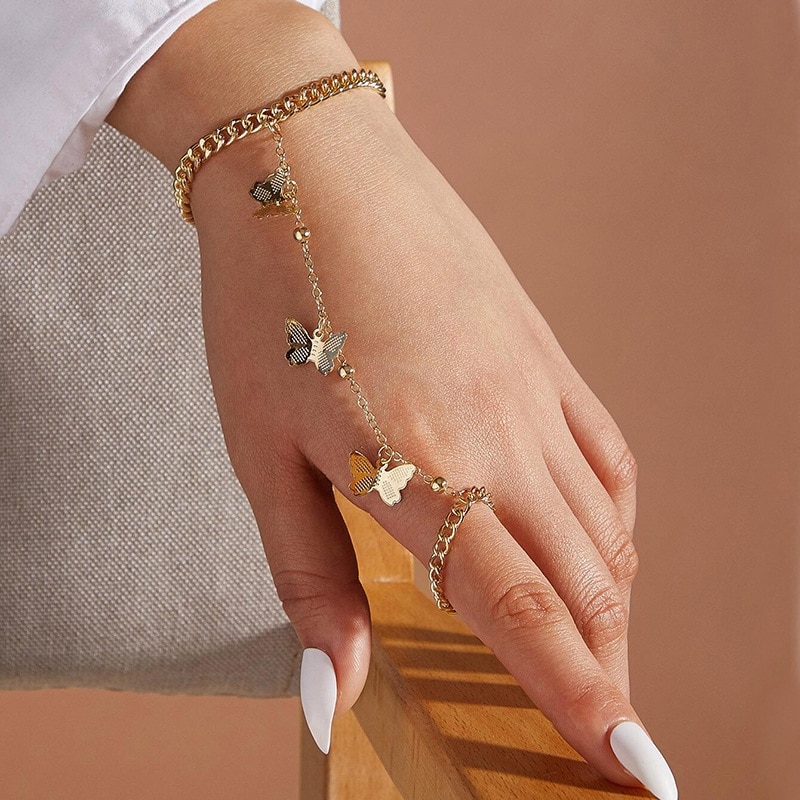 Golden Butterfly Bracelet For Women