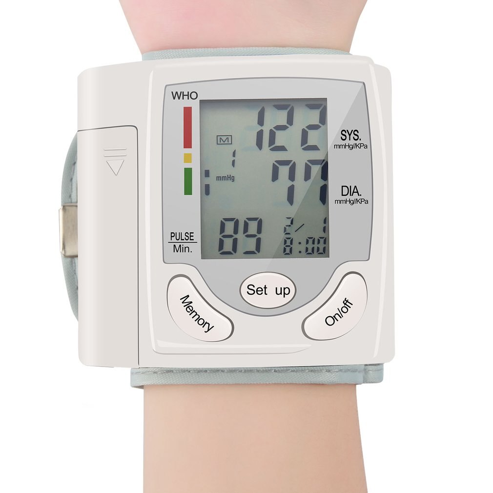 Medical Digital LCD Automatic Wrist Blood Pressure Monitor