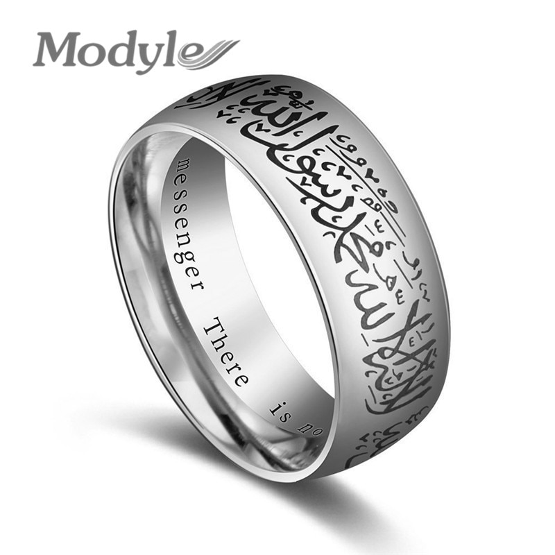 Modyle Trendy Titanium Steel Muslim Rings