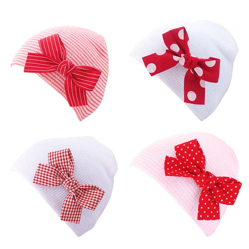 Newborn Baby Hats  with Bow-knot