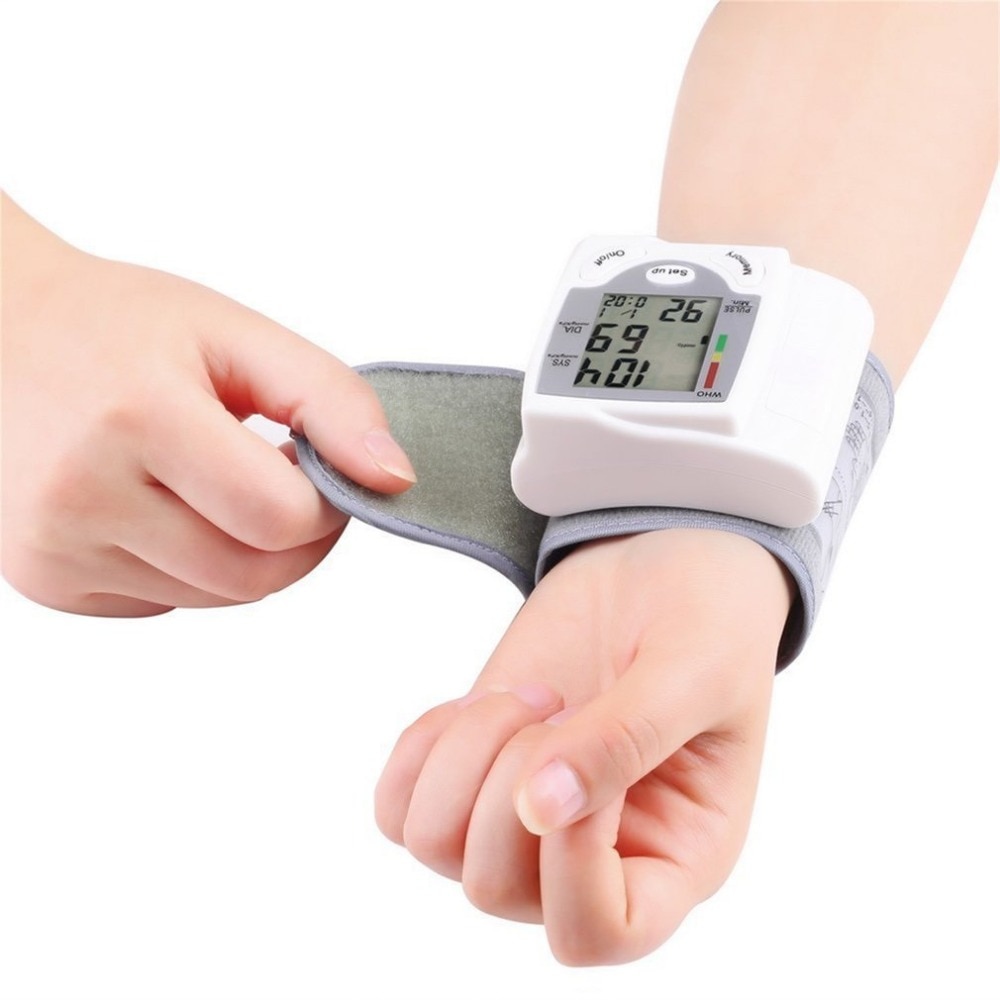 Medical Digital LCD Display Wrist Blood Pressure/Pulse Heart Rate Monitor