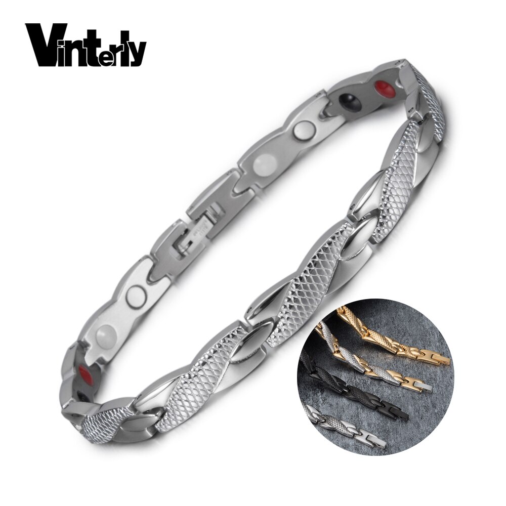 Vinterly Magnetic Energy Bracelet ( Stainless Steel)