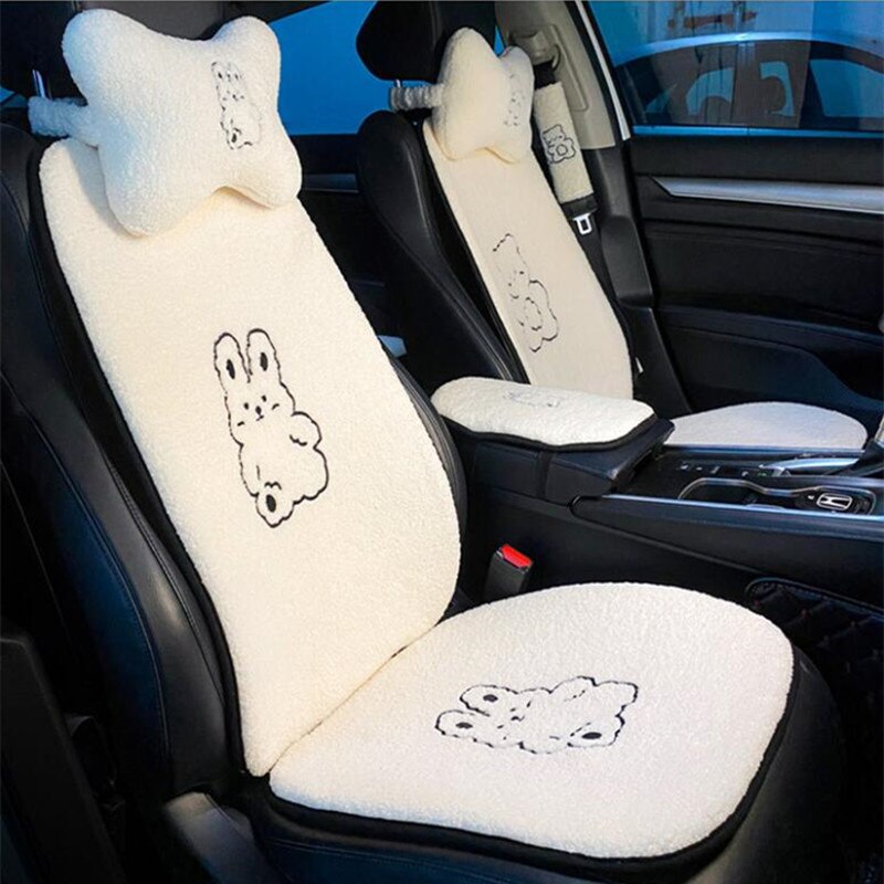 Plush Ins Cute Lamb wool Seat Cover