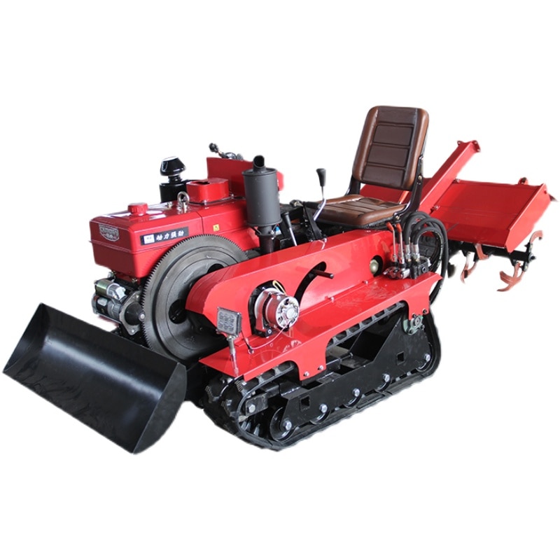 22 horsepower diesel rotary cultivator crawler mini-tiller plow multifunctional tractor