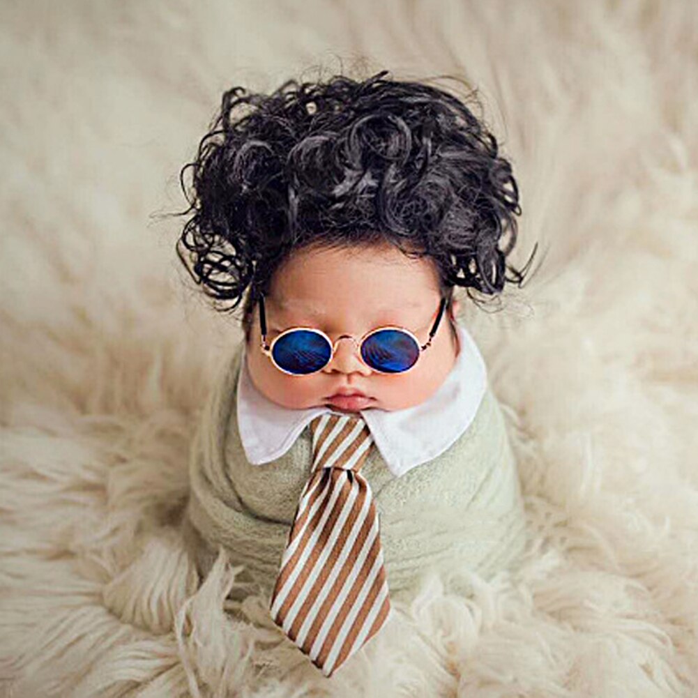 4Colors Funny Cute Infant Glasses Photo Shooting Studio Accessories Newborn Mini Sunglasses Photography Props for Baby Souvenirs