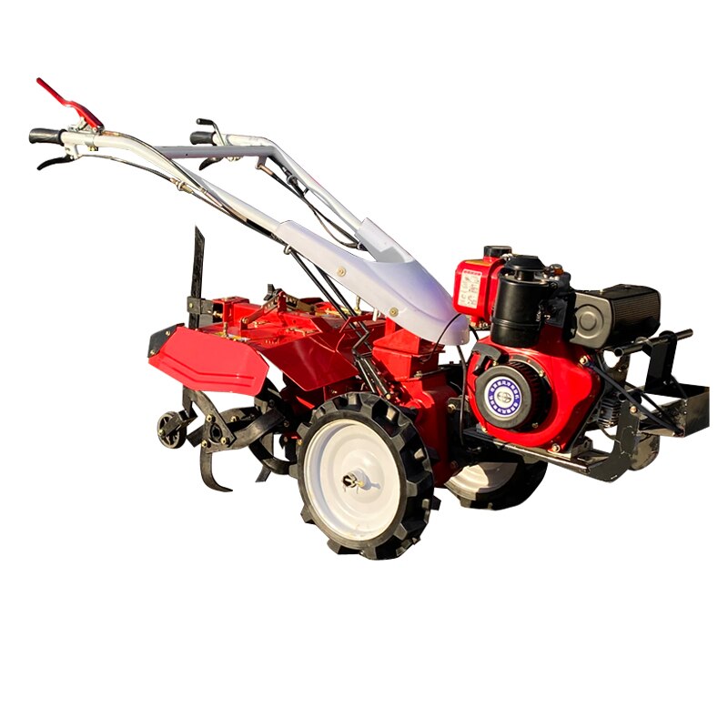 Agricultural Tractor 10hp Diesel Tillage Machine Electric Start Micro Rotary Tiller 4-stroke diesel Engine Weeding machine