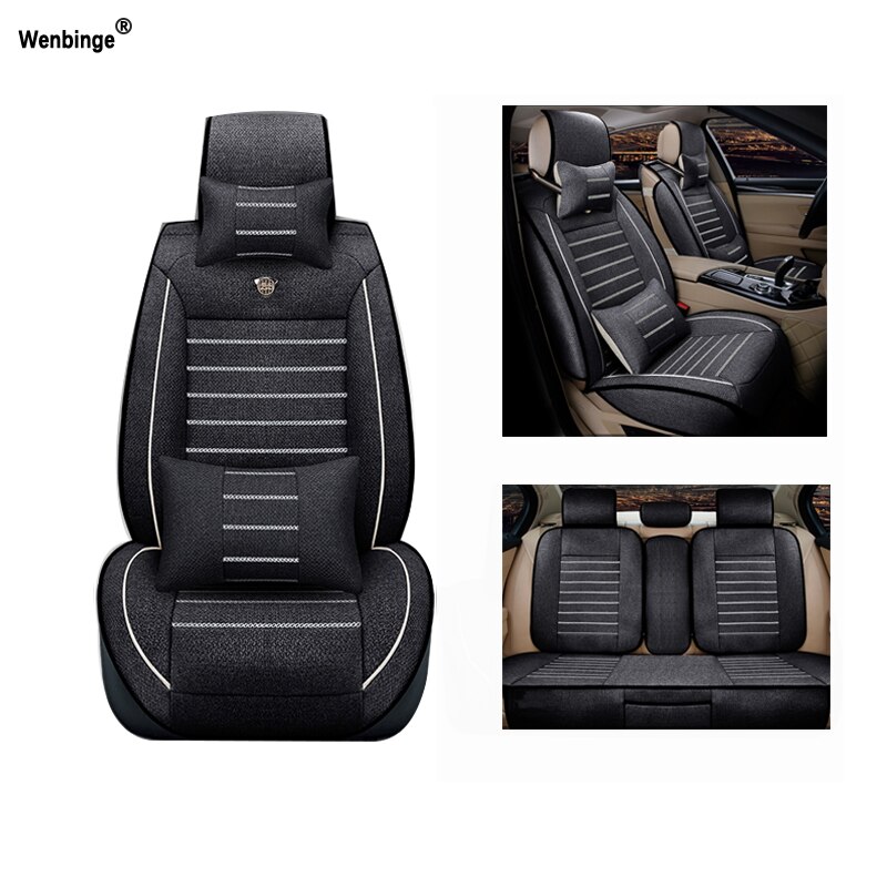 Breathable Black Car Seat Covers