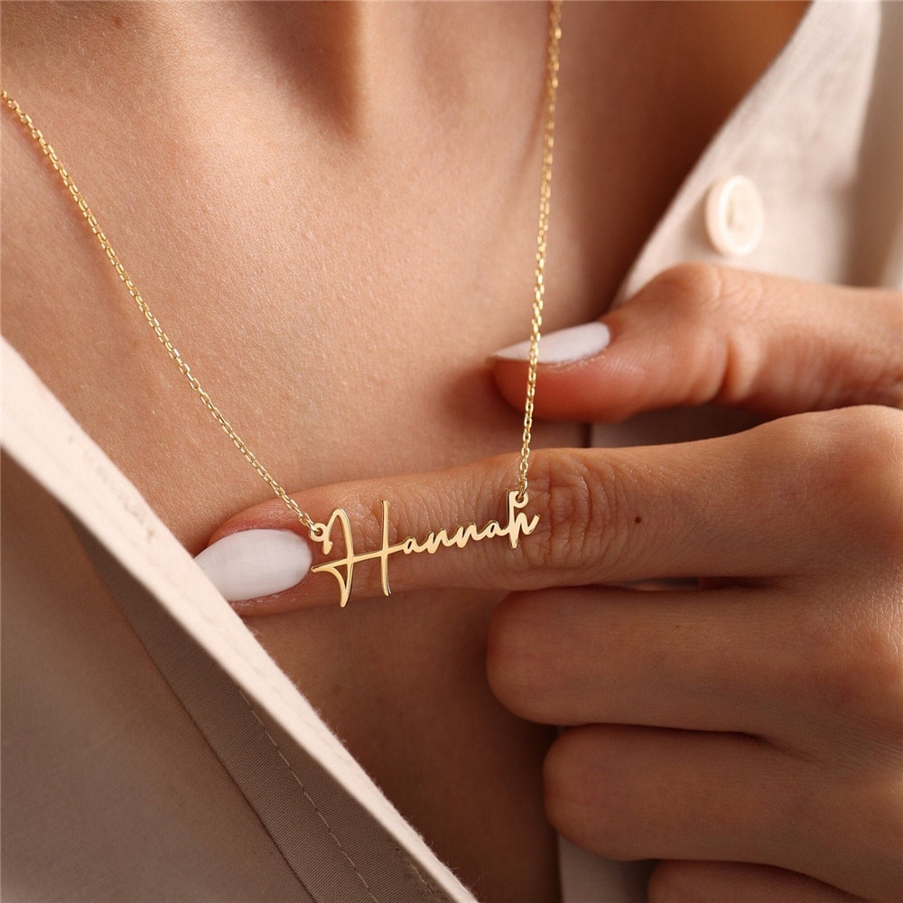 Handwritten Name Necklace for Women (Personalized)