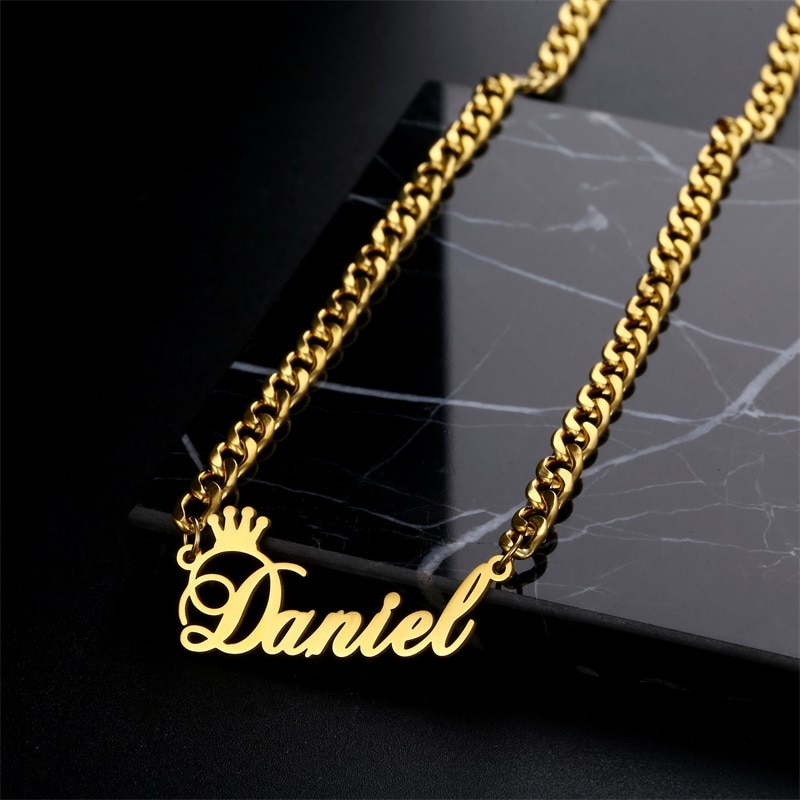 Customized Name Necklaces Cuban Chain