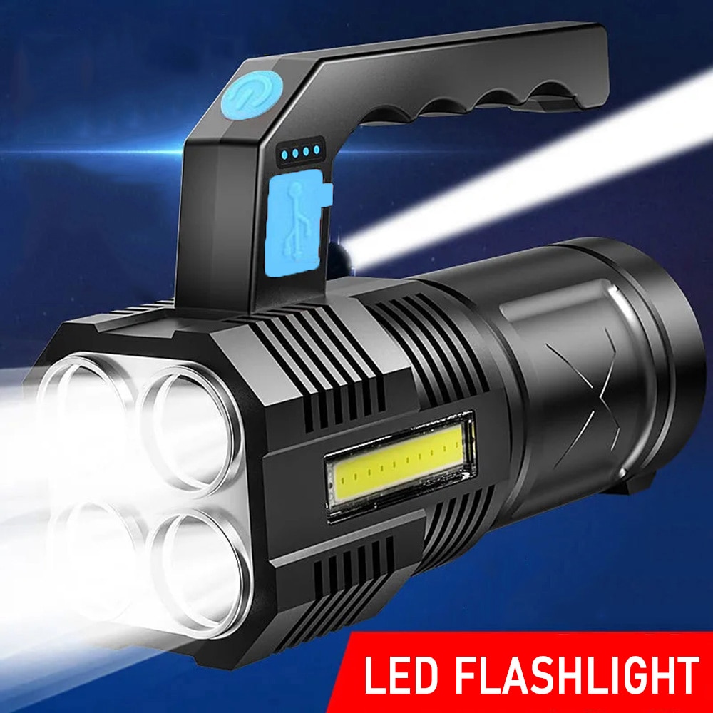 LED Flashlights Handheld Lantern Long-shot USB Rechargeable