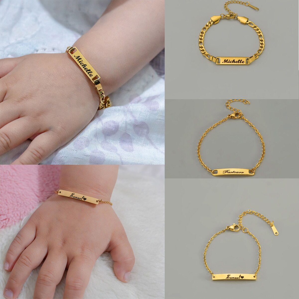 Customized Baby Bracelets (Engrave Nameplated)