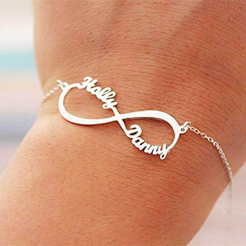 Personalized Infinite Name Bracelets for Women