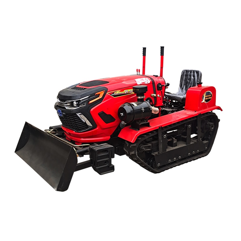 Small Crawler Diesel Engine Rotary Tiller Multi-Functional Agricultural Cultivator Farmland Tillage Tractor