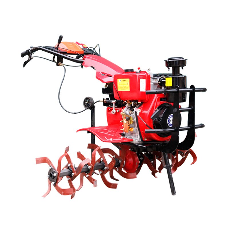 Small Tillage Machine agricultural tool Tiller Garden Gasoline Engine Walking Rotary Soil Loosening farm Equipment