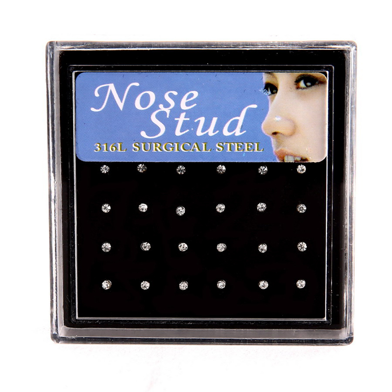 24 pieces/pack 1.8mm Nose Ring Set