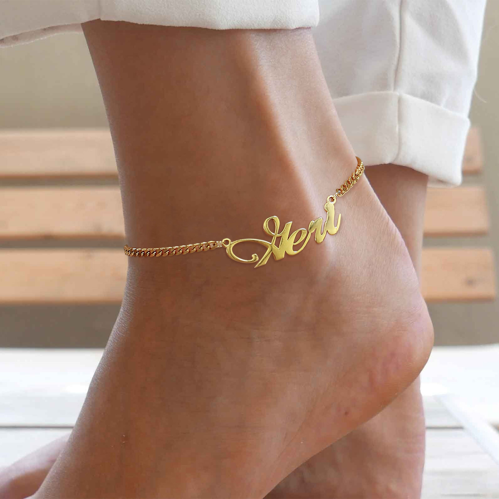 Customized Name Bracelet Anklet for Women