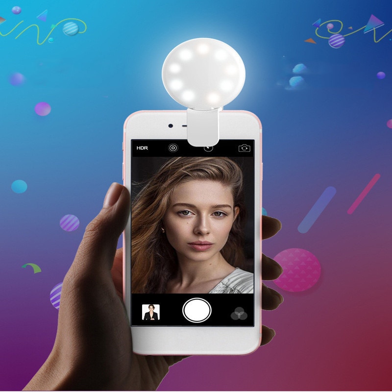 Universal Selfie LED Ring Flash Light (Portable)