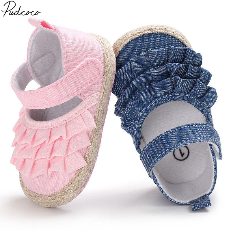 Baby Girl Solid Ruffled shoes