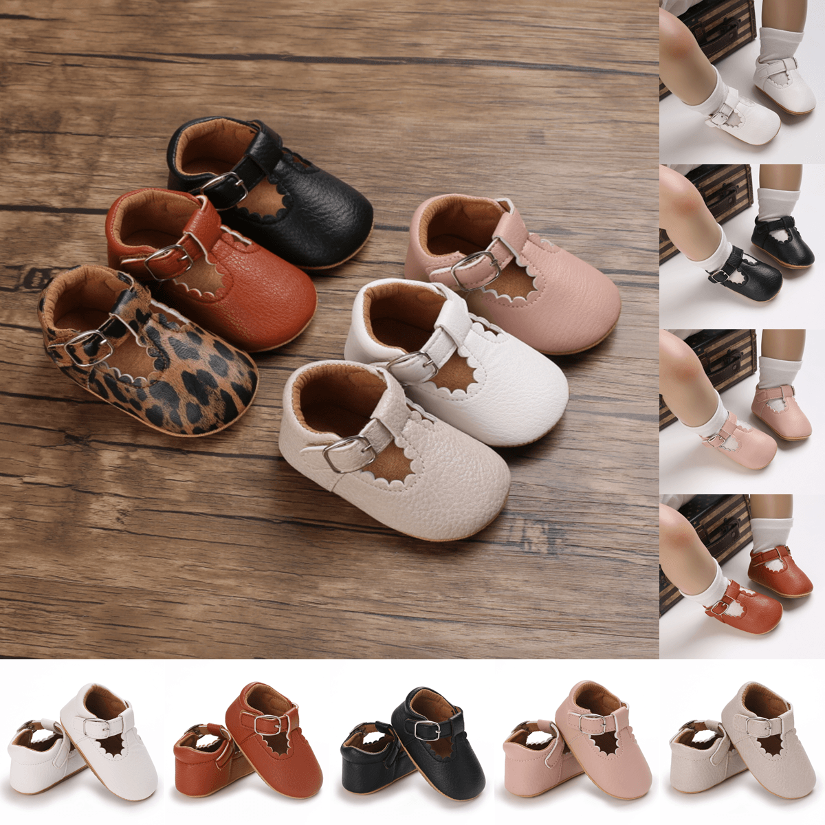 Baby Fashion Leather Breathable Sneaker
