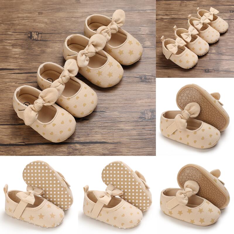 Baby Girl Fashion Heart-Shaped Printed Shoes