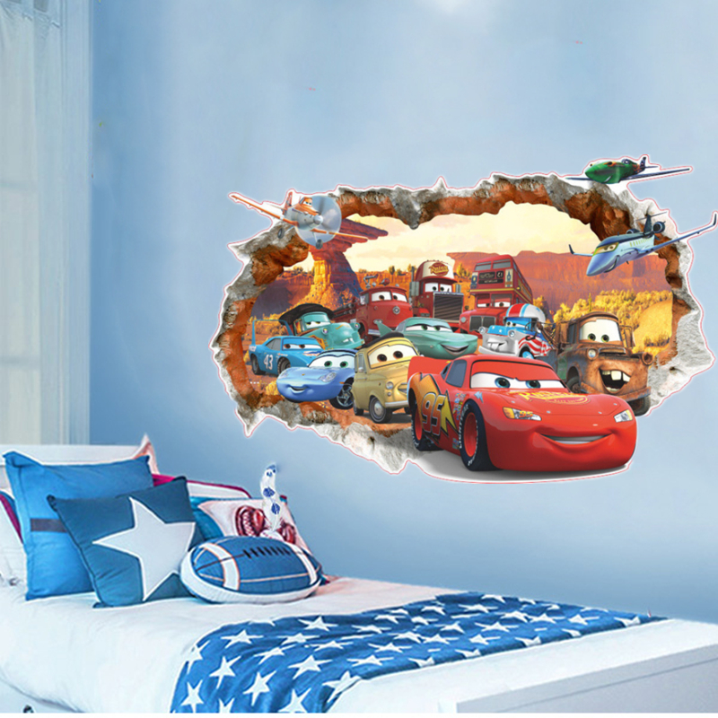 3d Disney Cars Wall Sticker For Child Room