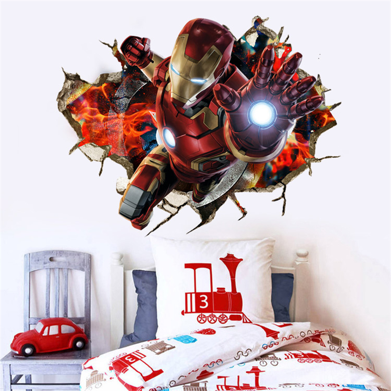 Avengers Iron Man Wall Stickers For Kids Room