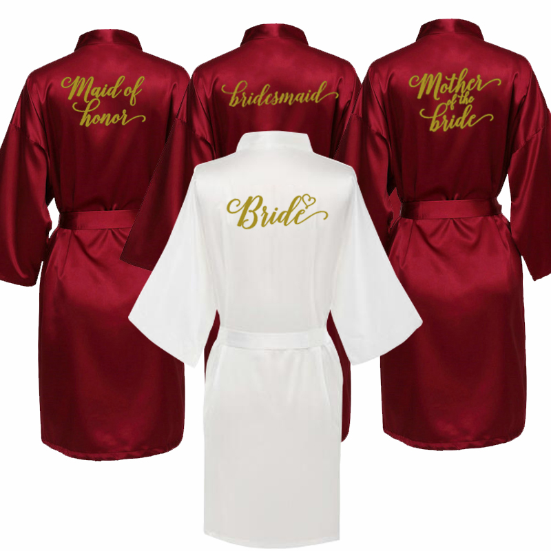 Wine Red  Bridal Party Robes