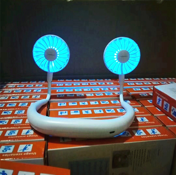Discoloration Lamp LED  Neck Hang Style Dual Fans