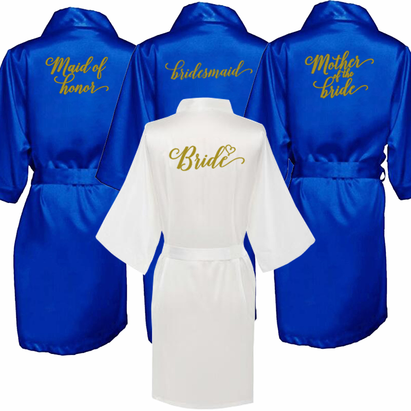 Royal Blue Bridal Robe