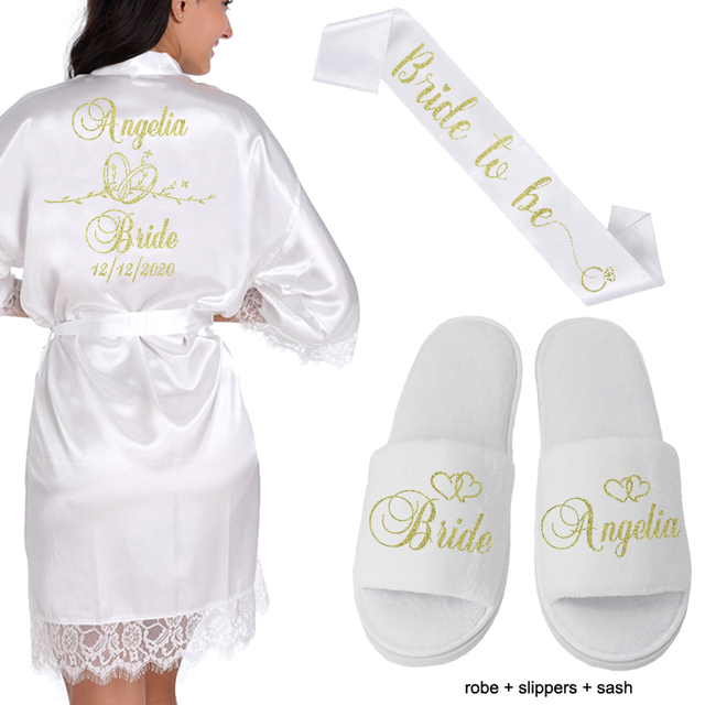 white robe shoe sash