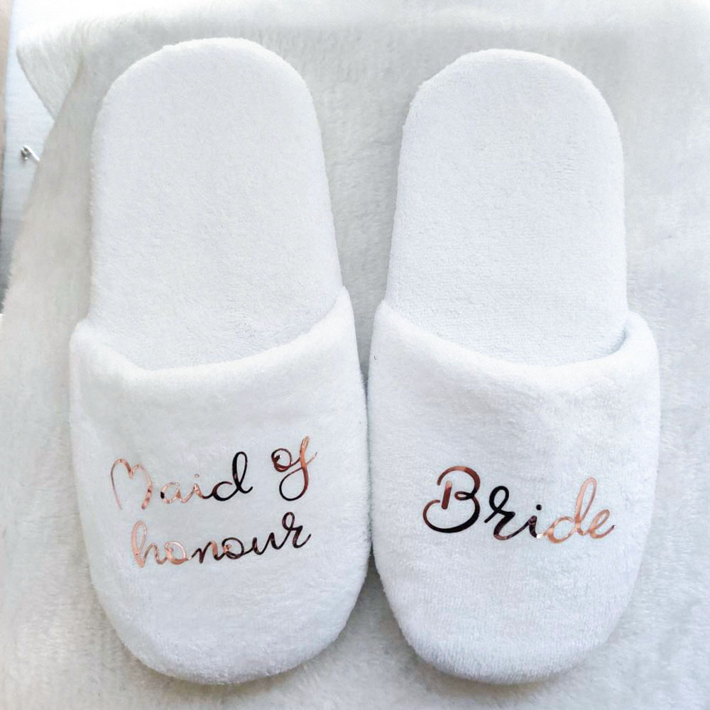 Personalized Wedding Bridal Shower Slippers