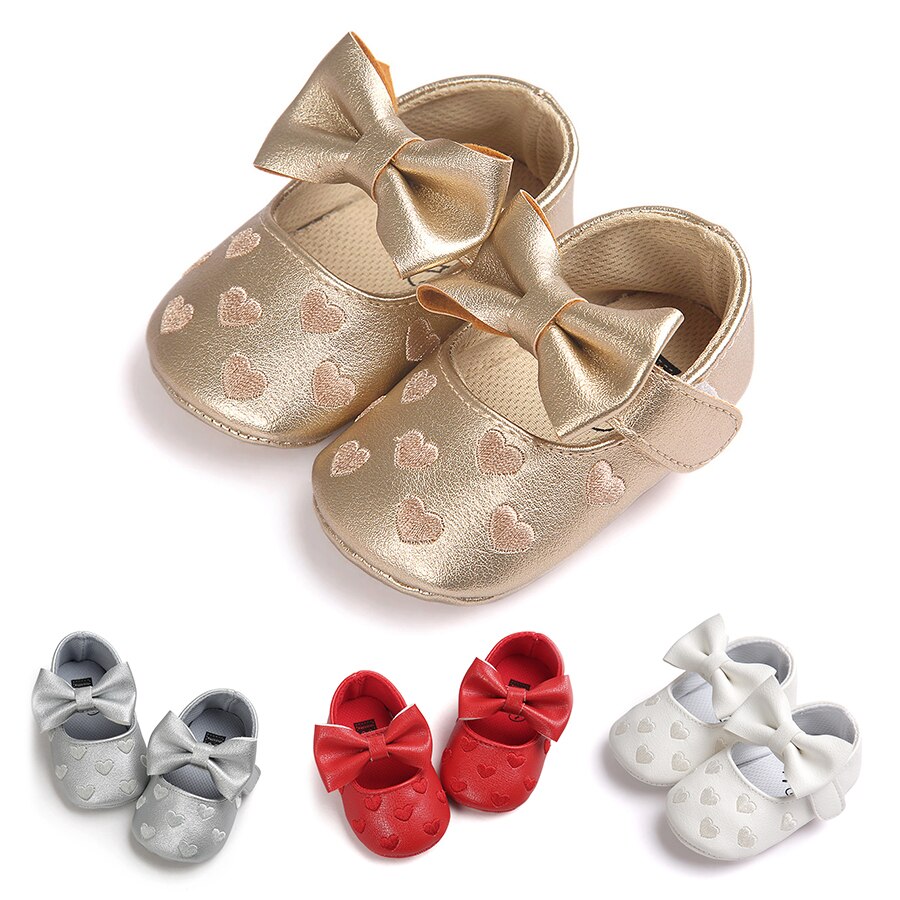 Baby Girls Leather Bow-knot Loop Shoe
