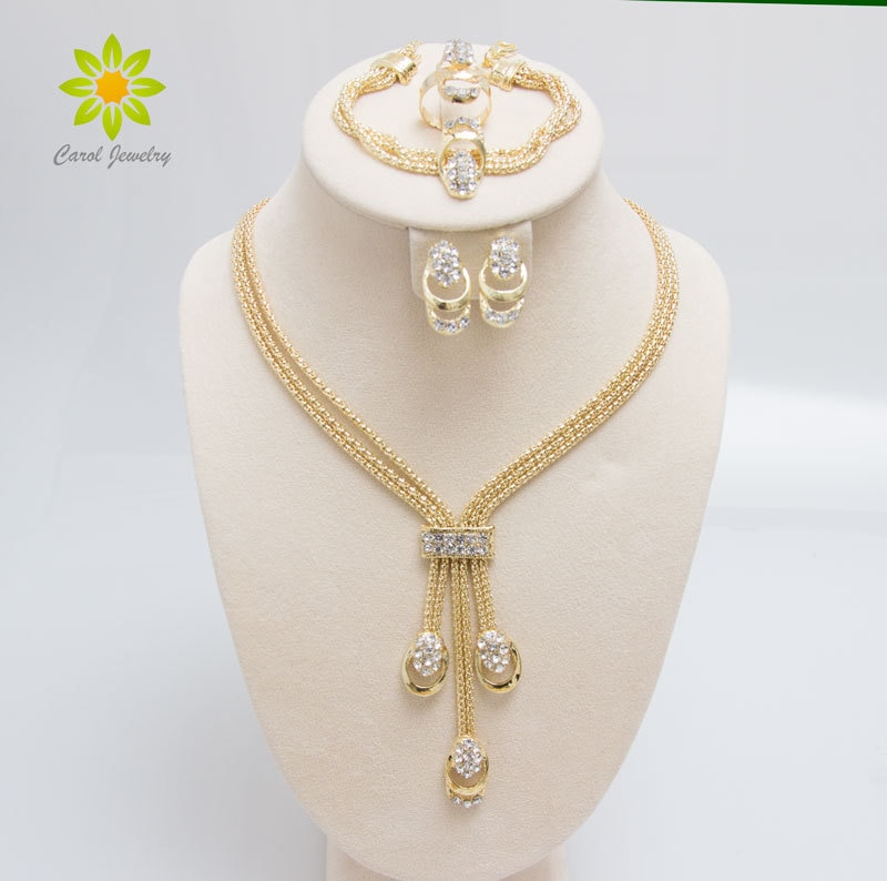 Gold/Silver Plated Beads Jewelry Sets