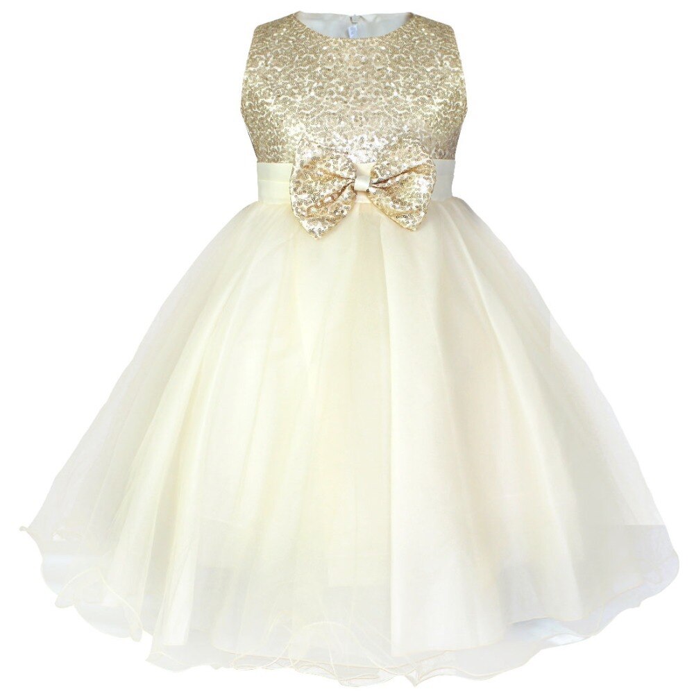 2-10 Years Girls Sequined Party Ball Gown
