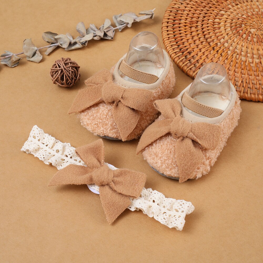 Newborn Baby Cute Bow-knot First Walker Shoes
