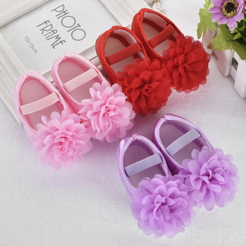 Baby Girl Chiffon Flower Shoes
