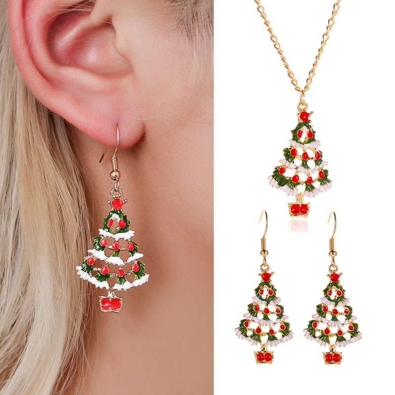 Christmas Tree Hollow out Earrings