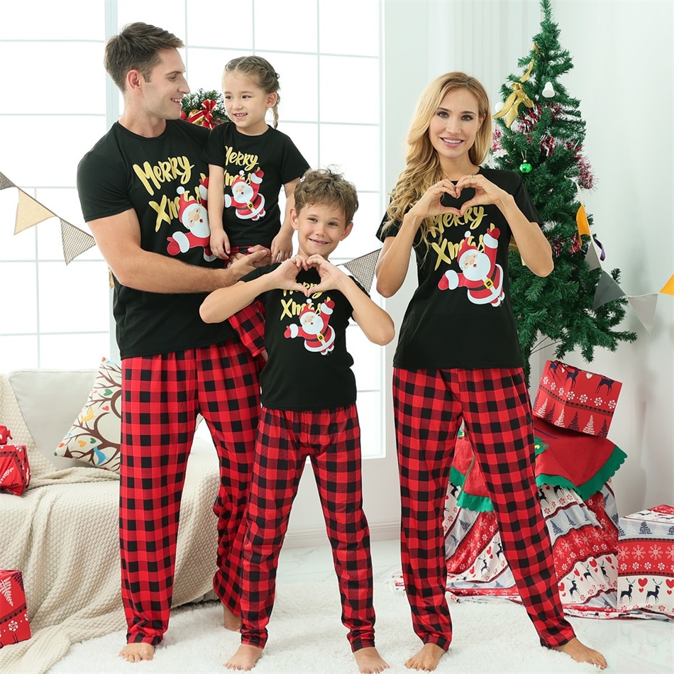 Short Sleeve Family Christmas Pajamas