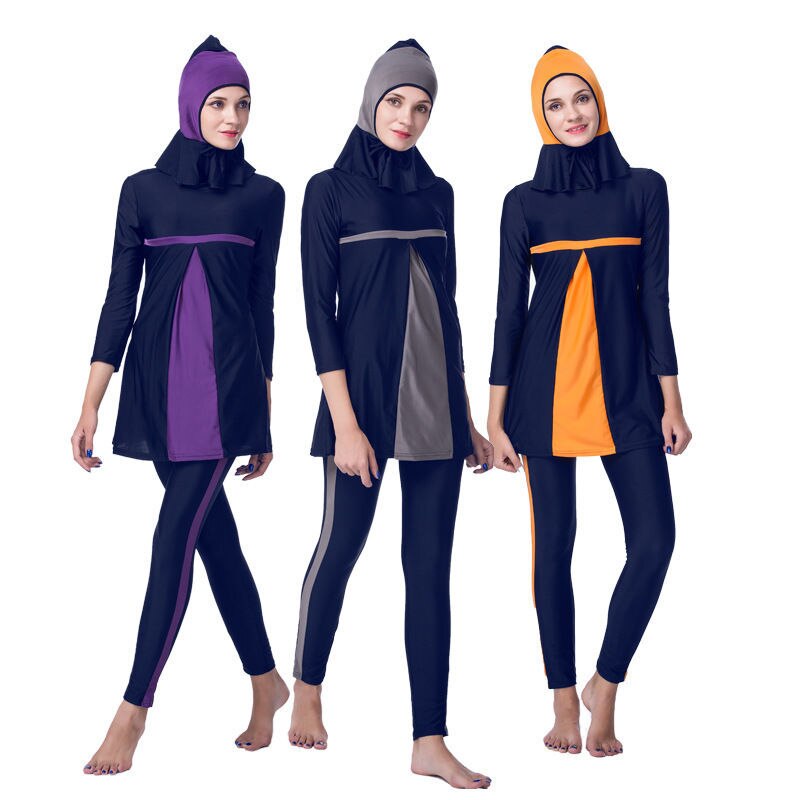 3 Pcs Full Coverage Islamic Hijab Swimming Suit