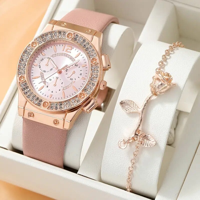 Watches Set Luxury Rhinestone For Women