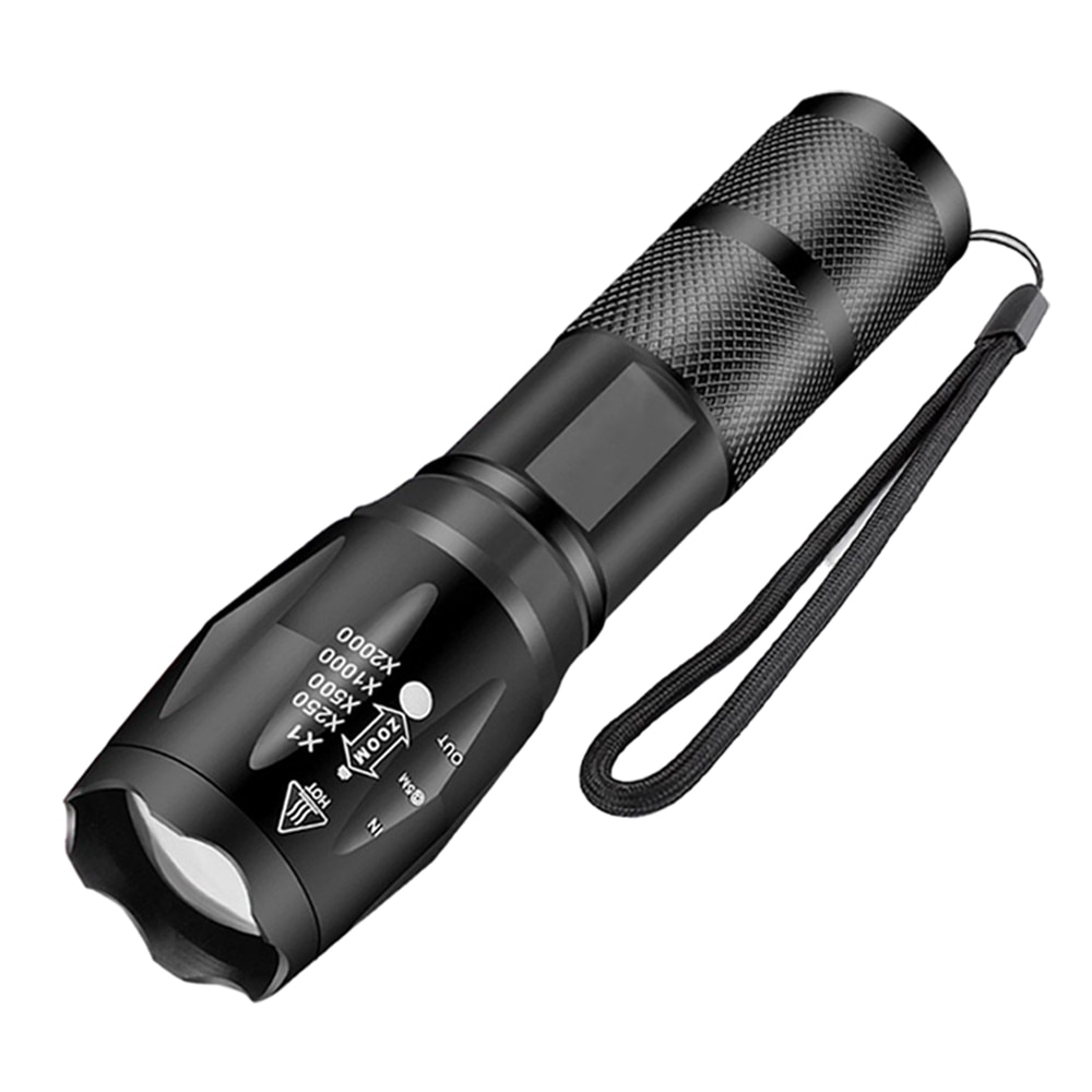 Super bright LED Flashlight Zoomable Torch 5 lighting Modes