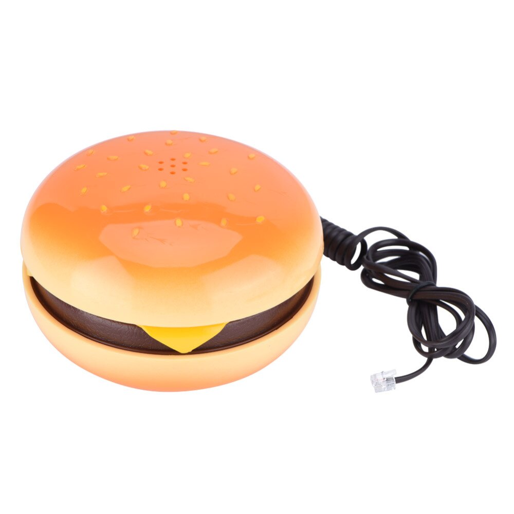 Hamburger Corded Telephone Mini Landline Phone With Voice Dialing And Re-dial Function For Home Office Decor