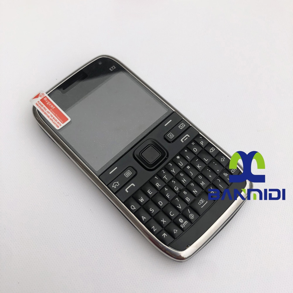 Original E72 Mobile Cell Phone GSM 3G Unlocked Wifi 5MP 480p Cellphone English Hebrew Russian Arabic Keyboard. Made in Finland