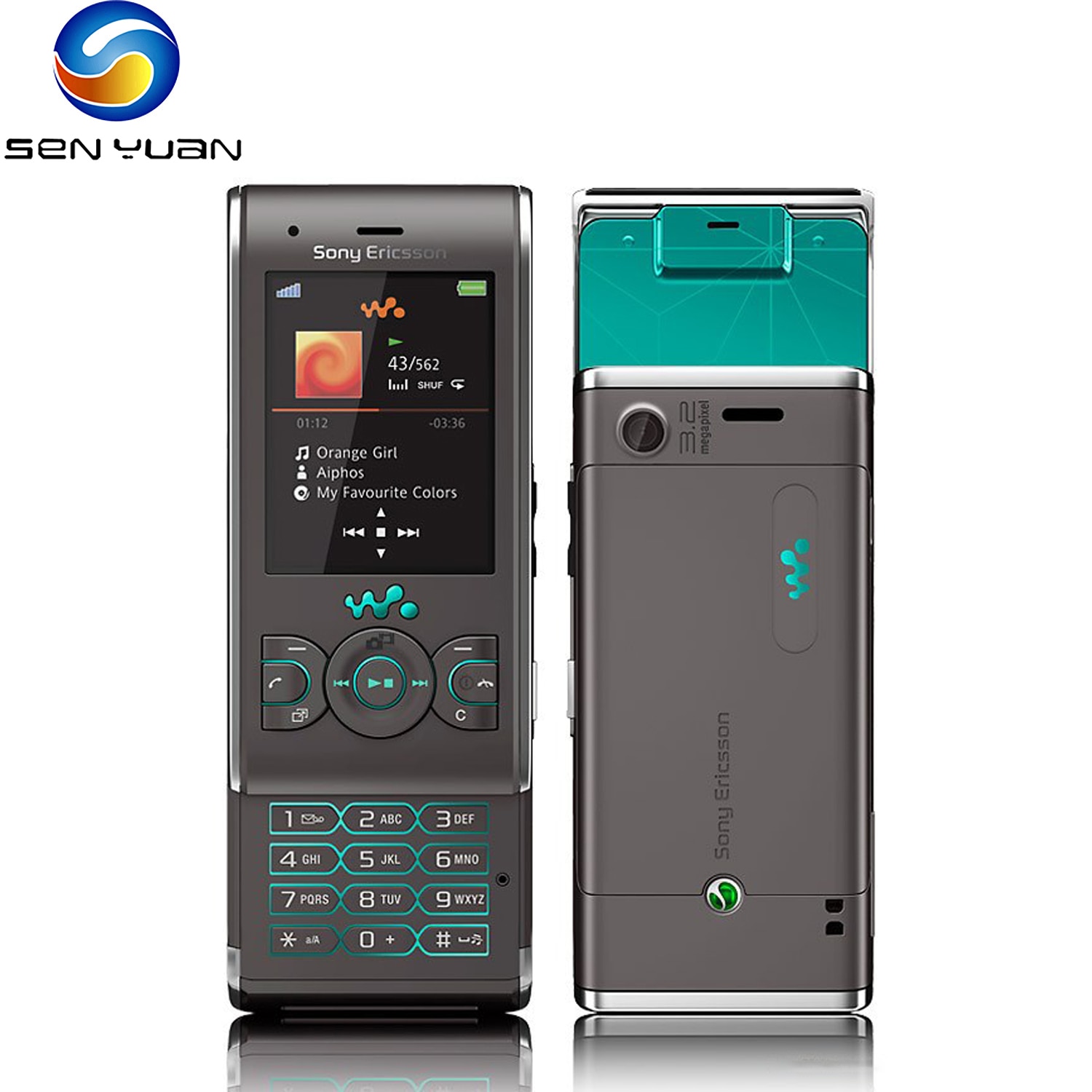 Original Unlocked Sony Ericsson W595 3G Mobile Phone 2.2”Display FM Radio 3.15MP Camera Bluetooth Slider CellPhone