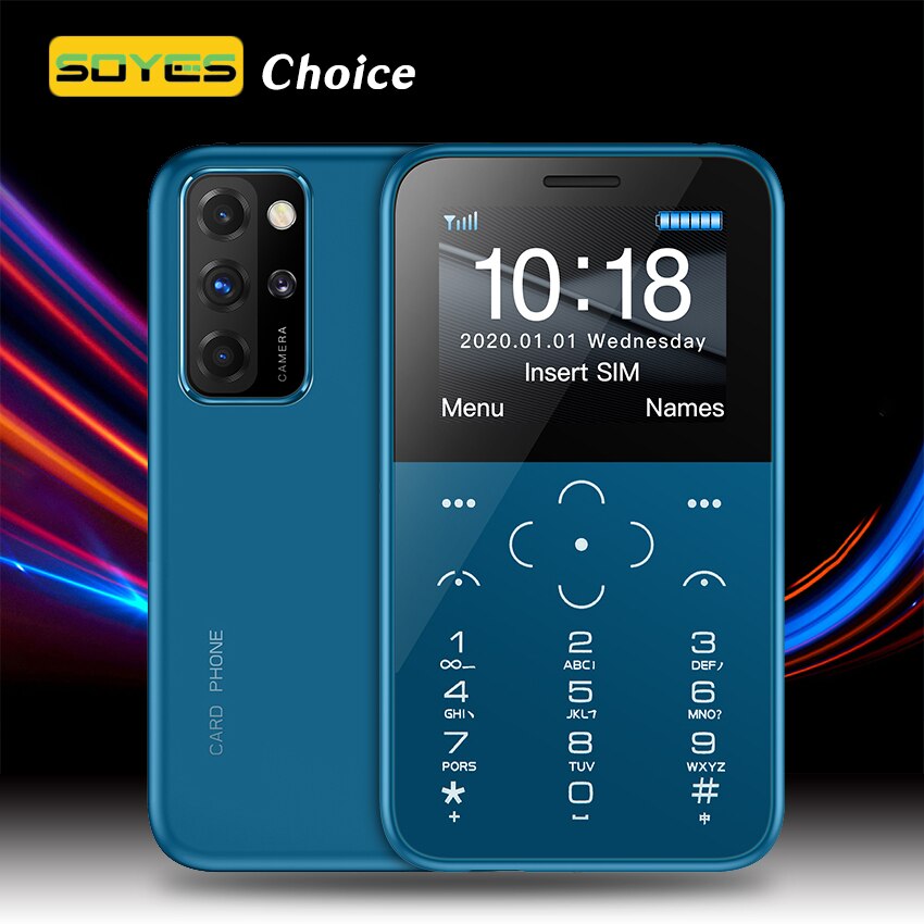 SOYES S10P Mini Cell Phone 1.77 Inch GSM 800mAh Ultra Thin MP3 Dual SIM HD Camera Flashlight Keyboard Mobile Phone