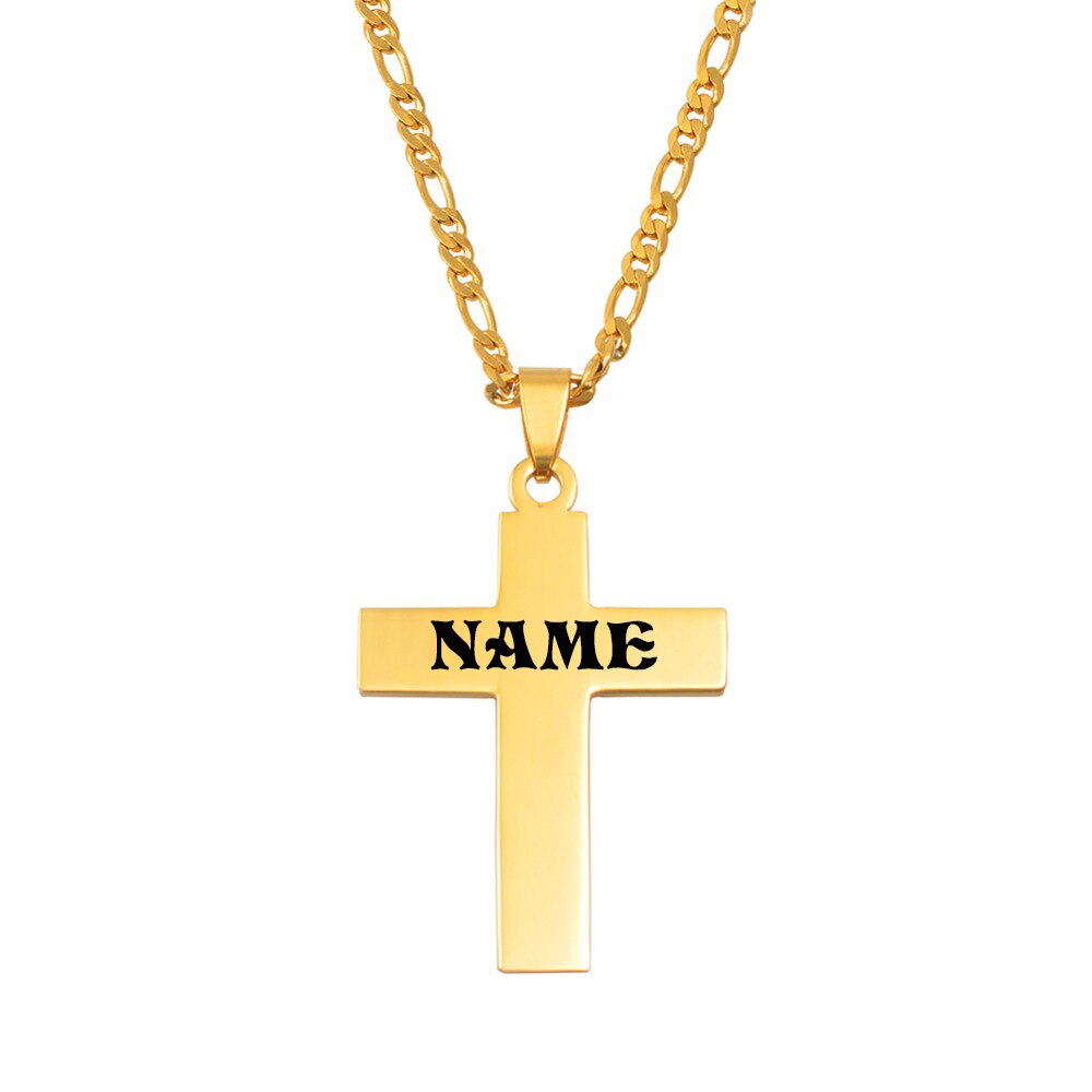 Personalized Names Cross Necklaces